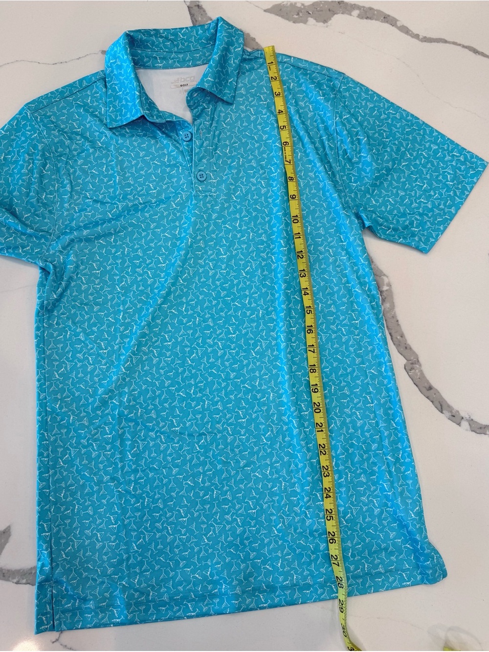 bcg Aqua Micro-Pattern Performance Polo - Picture 6 of 8